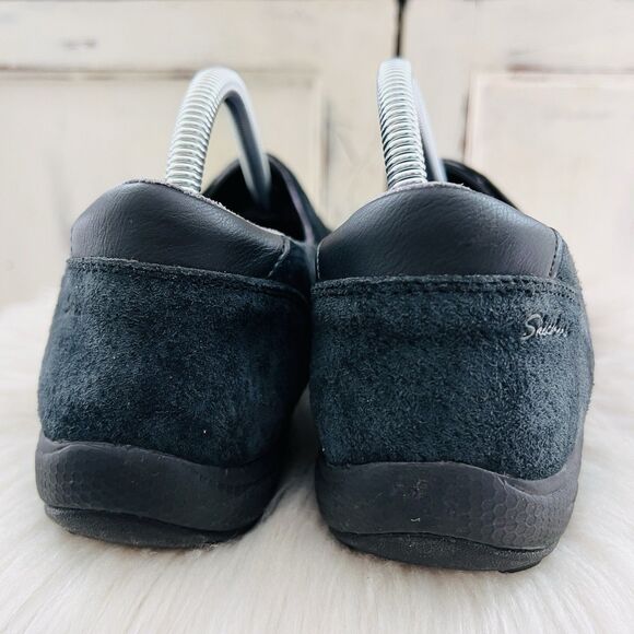 Skechers Air Cooled Memory Foam Relaxed Fit Blue Suede Leather Loafers - Size 11 - Picture 5 of 8